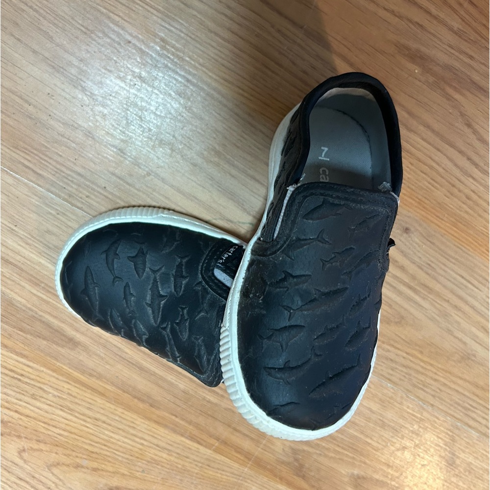 Boys shoes. Size 7 toddler black sharks